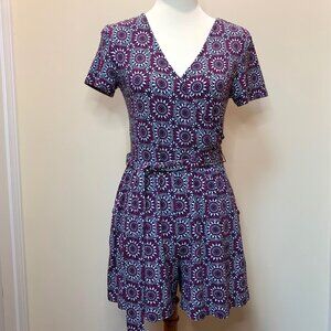 Boden Caroline Jersey Faux Wrap Romper Size 6R